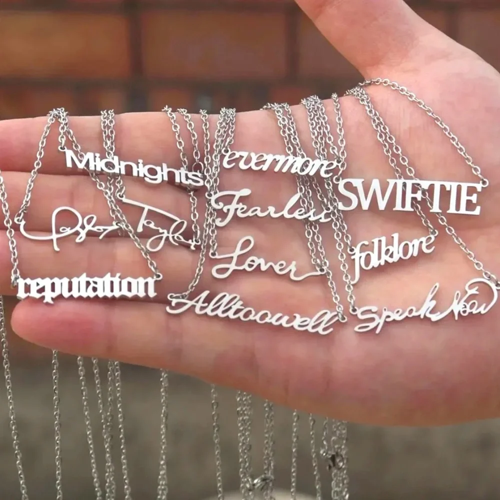 Taylor Swift Anti-Hero Eras Tour Silver Stainless Steel‎ Hypoallergenic Necklace